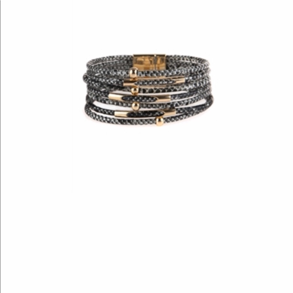 Snake print magnetic bracelet